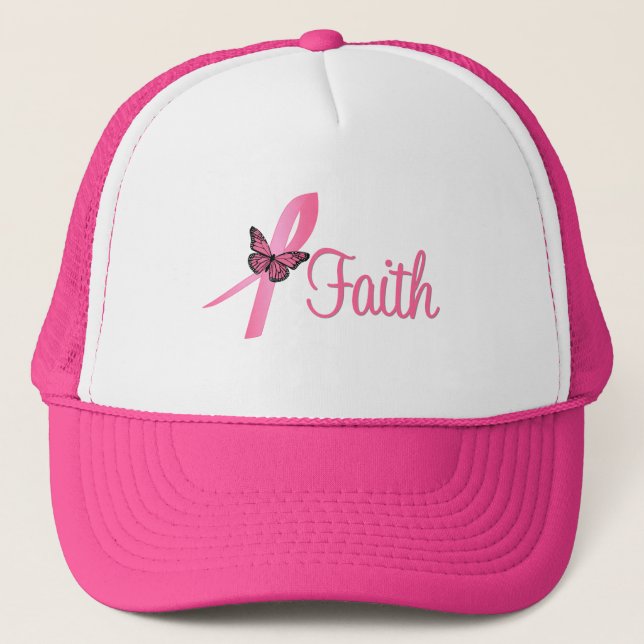 Casquette Sensibilisation au cancer du sein de la foi (Devant)