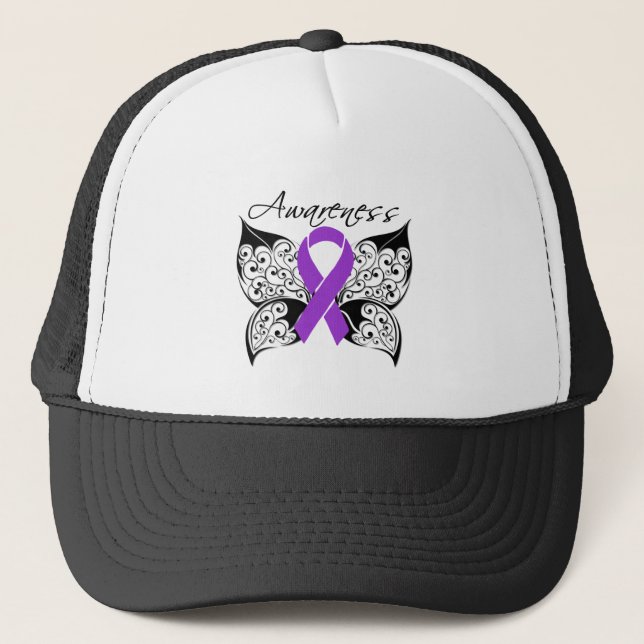 Casquette Sensibilisation aux papillons de tatouage - La mal (Devant)