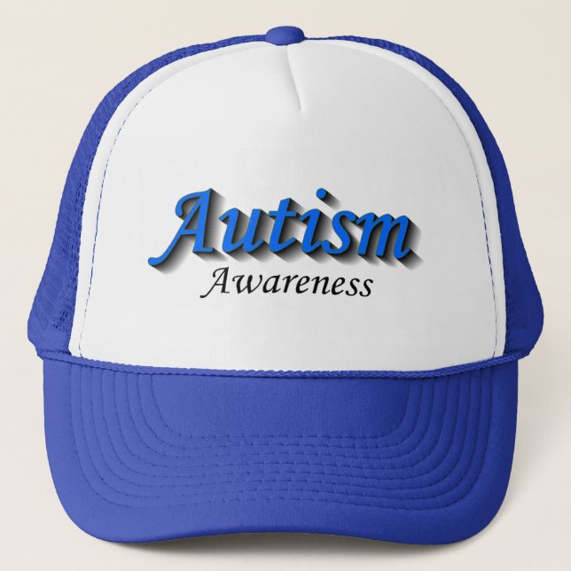 Casquette Sensibilisation sur l'autisme (bleu/noir) (Devant)