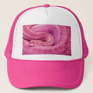 Casquette Serpent à sonnettes rose de basilic