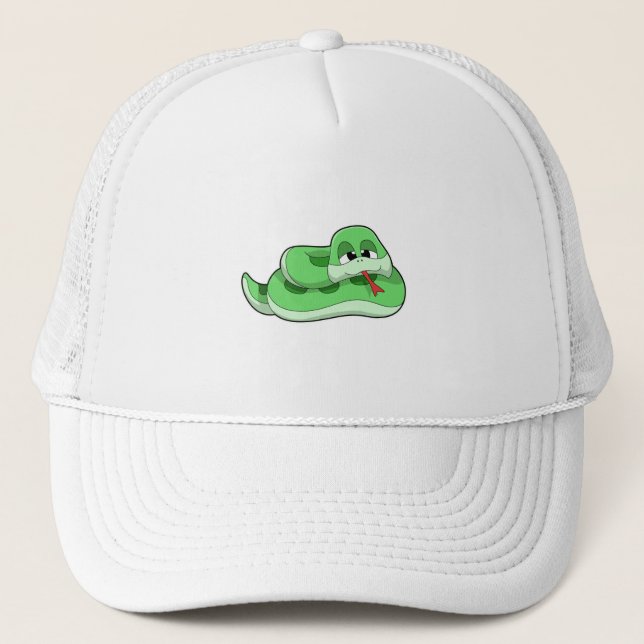 Casquette Serpent avec des rideaux verts (Devant)