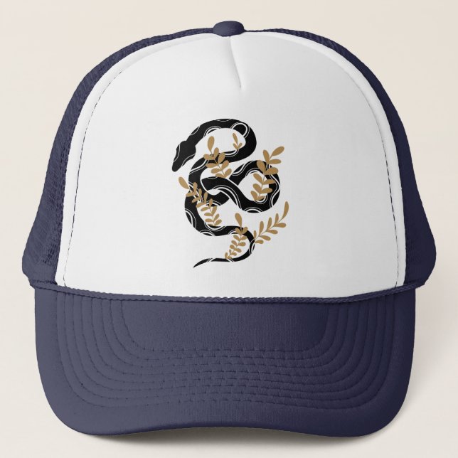 Casquette Serpent avec plante (Devant)