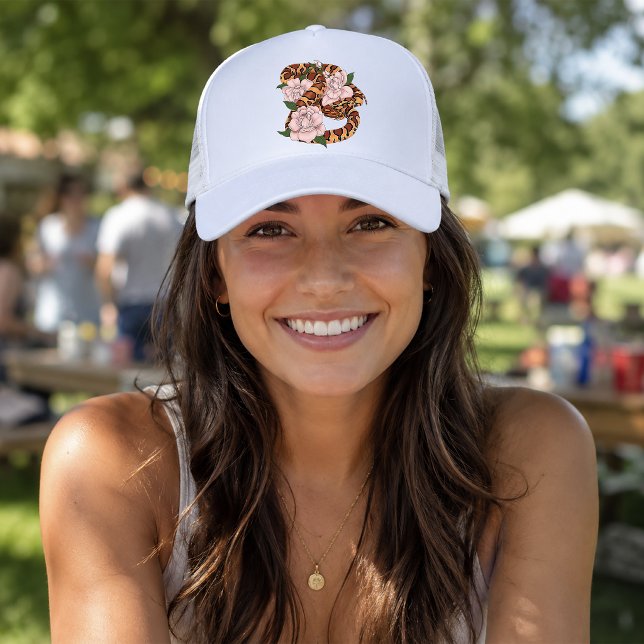 Casquette Serpent des blés Fleurs roses Vert (Créateur téléchargé)