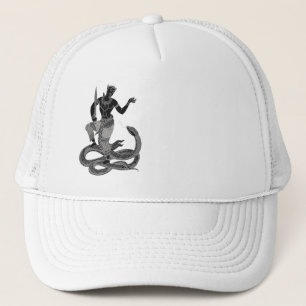 Casquette serpent thaï blanc noir, songkarn, nouvelle année