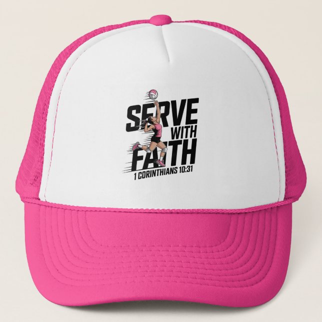 Casquette Serve With Faith Womens Volleyball (Devant)