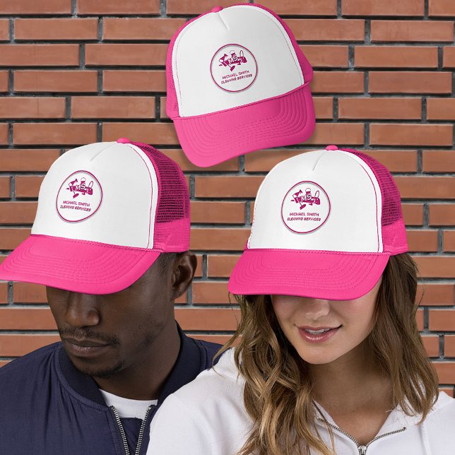 Casquette Service De Nettoyage Personnalisé Cute Logo Girly  (Créateur téléchargé)