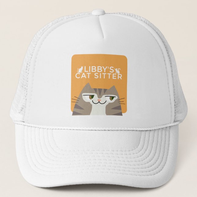 Casquette Services de gardiennage de chat tigré (Devant)