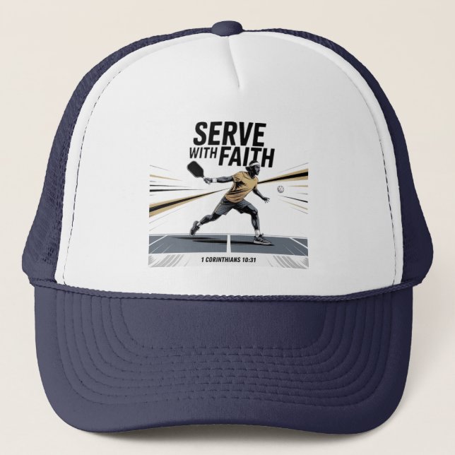 Casquette Servir avec foi Christian Pickleball  (Devant)
