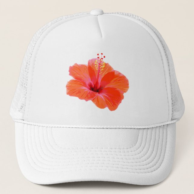 Casquette Seule une fleur d'Hibiscus + votre texte et vos id (Devant)