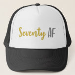 Casquette Seventy AF Funny 70th Birthday Gift<br><div class="desc">This funny 70th birthday gag joke gift idea is perfect for anyone that is celebrating a seventieth birthday! Features the funny saying "seventy af",  which is a great gift idea that they'll love!</div>