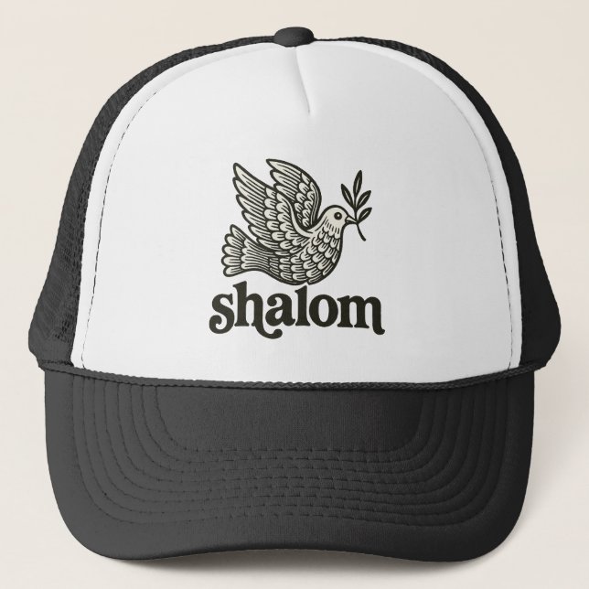 Casquette Shalom Colombe Paix Terre (Devant)