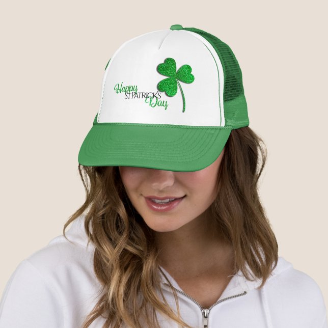 Casquette Shamrock de la Parties scintillant verte Bonne St  (En situation)