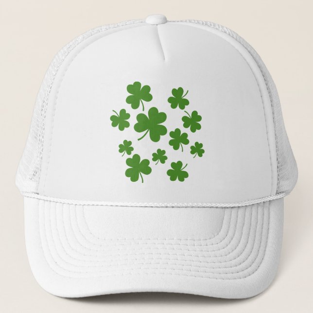 Casquette Shamrock de la Saint Patrick Motif Clover (Devant)