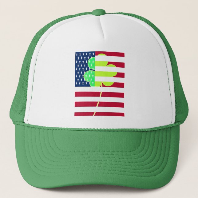 Casquette Shamrock du drapeau irlandais américain Clover St. (Devant)