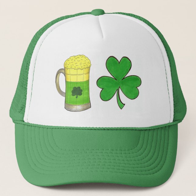 Casquette Shamrock Green Beer Mug Saint Patrick's Day Luck (Devant)