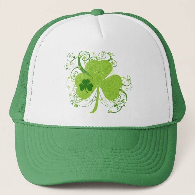 Casquette Shamrock irlandais vert (Devant)