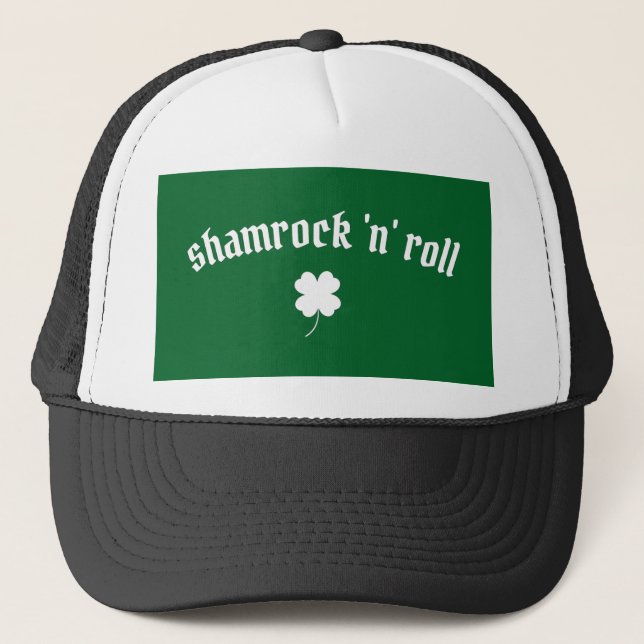 Casquette Shamrock n roll St Patrick's Day (Devant)