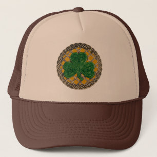 Casquette Shamrock, treillis Et Noeuds Celtiques Sur Casquet