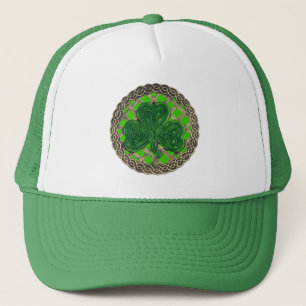 Casquette Shamrock, treillis Et Noeuds Celtiques Sur Casquet