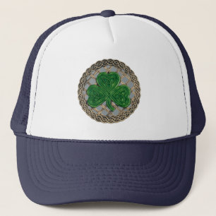 Casquette Shamrock, treillis Et Noeuds Celtiques Sur Casquet