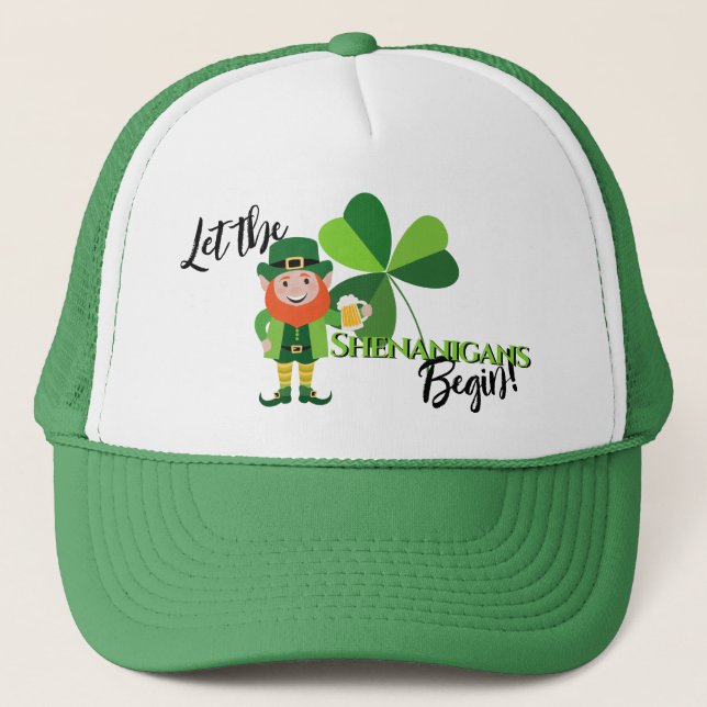 Casquette Shenanigans Leprechaun Shamrock Saint Patrick (Devant)