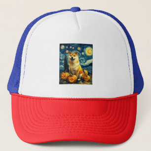 Casquette Shiba Inu Chien Mignon Halloween Jack O Lantern Ci