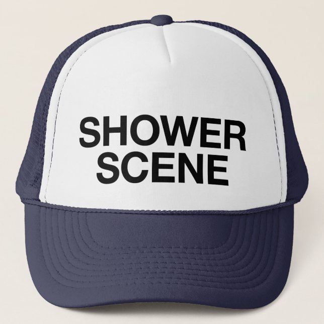 Casquette SHOWER SCENE slogan amusant camionneur chapeau (Devant)