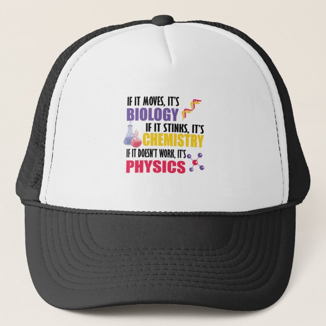 Casquette Si ça bouge c'est la biologie (Devant)