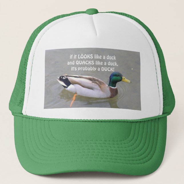 CASQUETTE "SI ÇA RESSEMBLE À UN CANARD ET QUACKS COMME UN CA (Devant)