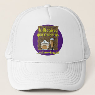 Casquette Si la vie vous donne des singes Violet BG