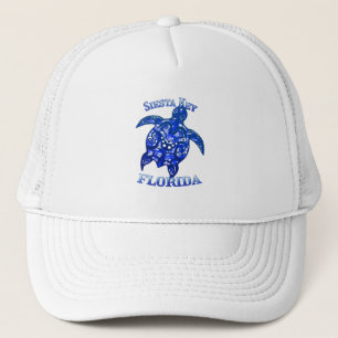 Casquette Siesta Key Florida Vacances Tortue tribale
