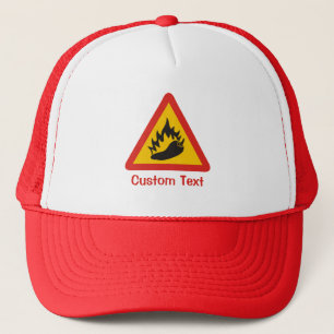 Casquette Signe de danger de piment chaud