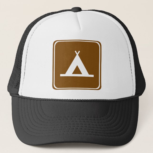 Casquette Signe de route de camping (Devant)