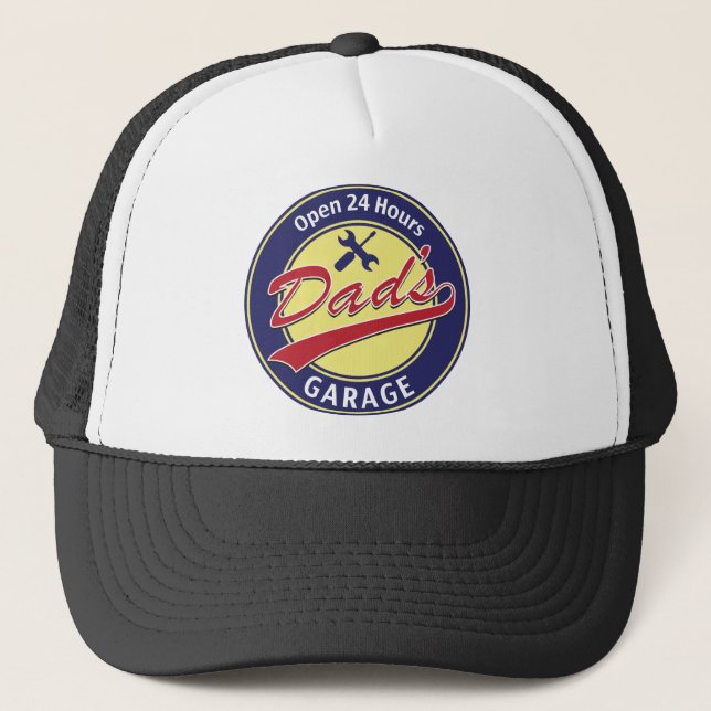 Casquette Signez le "garage du papa" avec le texte editable (Devant)