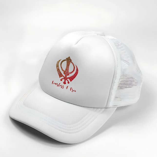 Casquette Sikh Khanda "Sans peur et libre" (Créateur téléchargé)