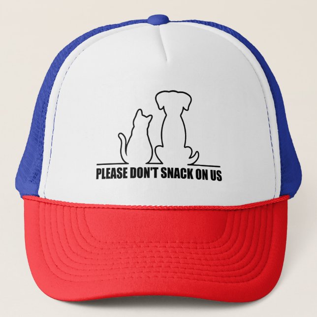 Casquette S'il vous plaît, ne nous grignez pas, ils mangent  (Devant)