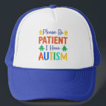 Casquette S'Il Vous Plaît, Soyez Patients, J'Ai De L'Autisme<br><div class="desc">Soyez patient J'ai l'autisme casquette est un excellent moyen de faire savoir aux gens d'être patient et gentil.</div>