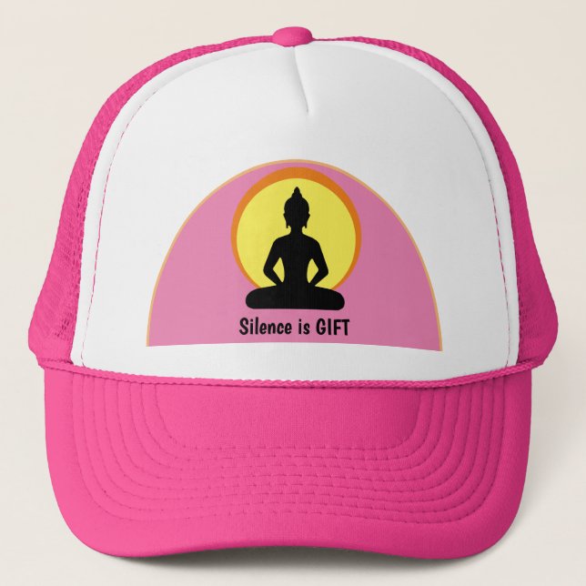 Casquette Silence is GIFT - Méditation & Bouddha (Vipassana) (Devant)