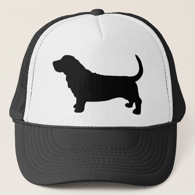 Casquette Silhouette de Basset Hound (Devant)