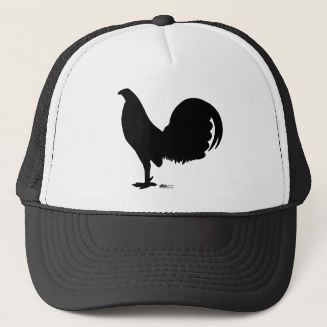 Casquette Silhouette de coq de coq de combat (Devant)