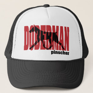 Casquette Silhouette de dobermann, se déplaçant