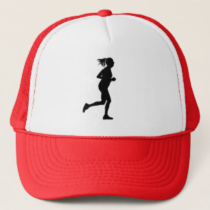 Casquette Silhouette de fille de coureur