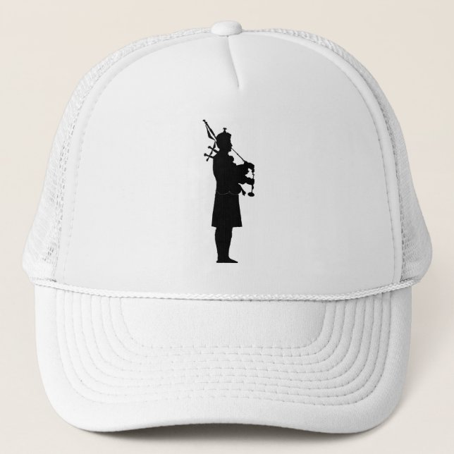 Casquette Silhouette de joueur de cornemuse (Devant)