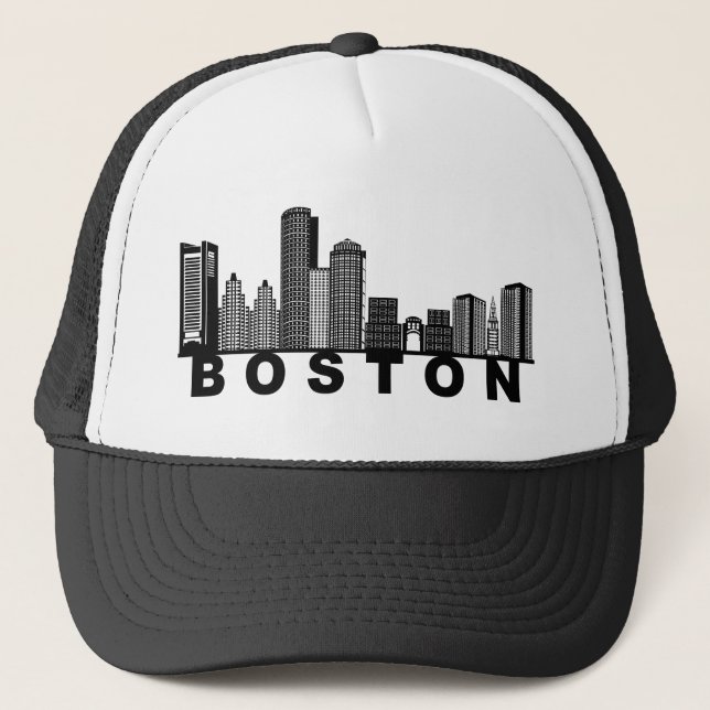 Casquette Silhouette de l'horizon de Boston  (Devant)