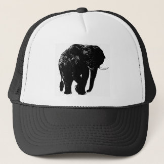Casquette Silhouette d'éléphant noir