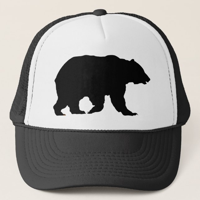 Casquette Silhouette d'ours grizzly chapeau d'ours (Devant)