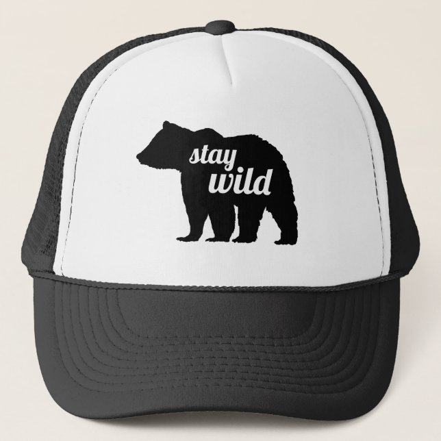 Casquette Silhouette d'ours sauvage (Devant)