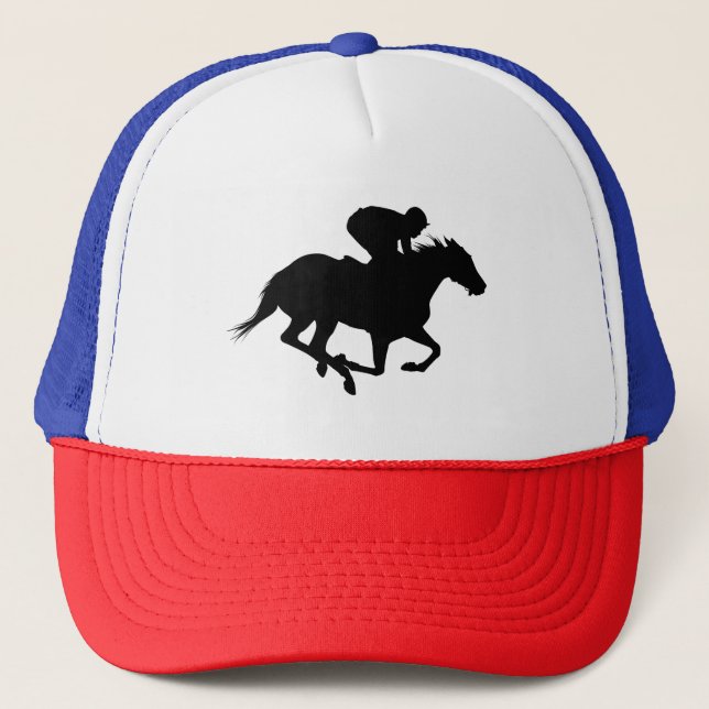 Casquette Silhouette du cheval de course (Devant)