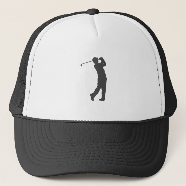 Casquette Silhouette du joueur de golf (Devant)