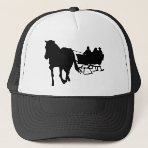 Casquette Silhouette du Sleigh Ride en hiver